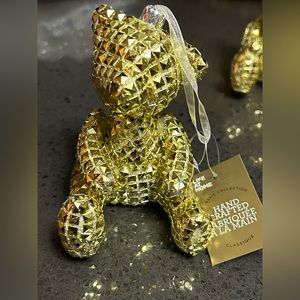 **NWT** Stunning Golden Teddy Bear Ornaments